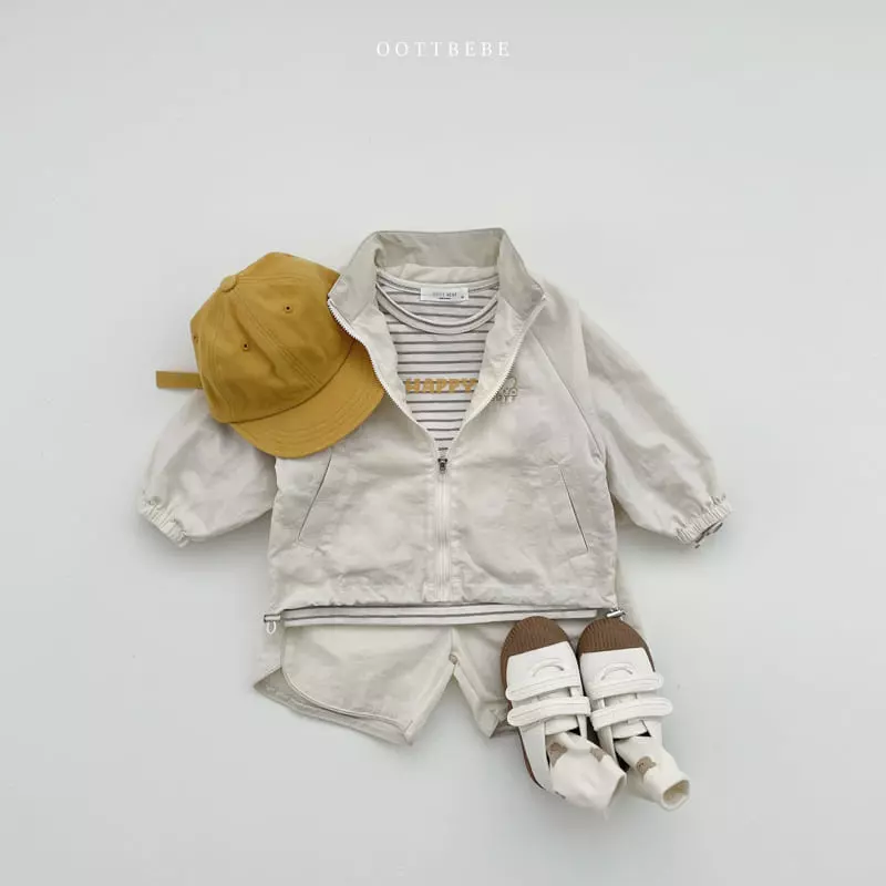 Oott Bebe - Korean Children Fashion - #discoveringself - Hi Of Zip-up Set - 3