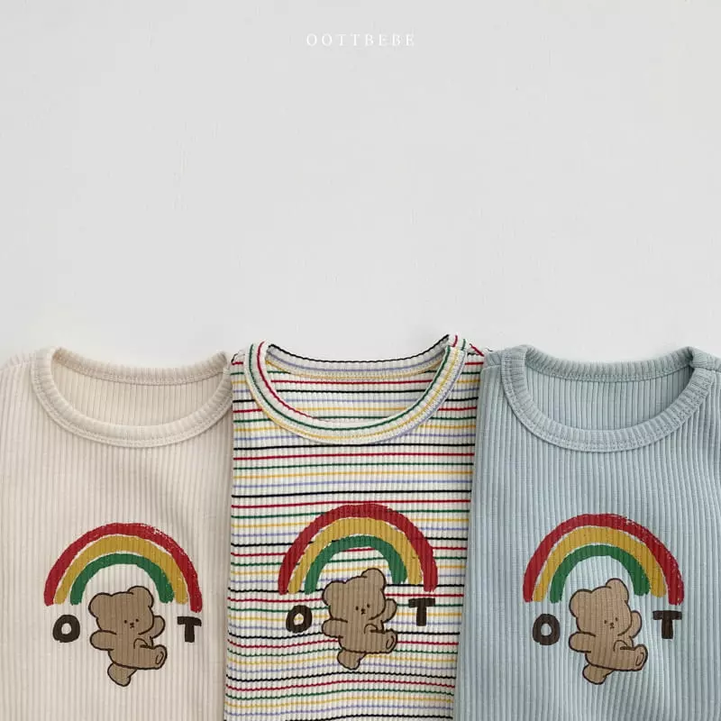 Oott Bebe - Korean Children Fashion - #designkidswear - Rainbow Easywear Set - 4
