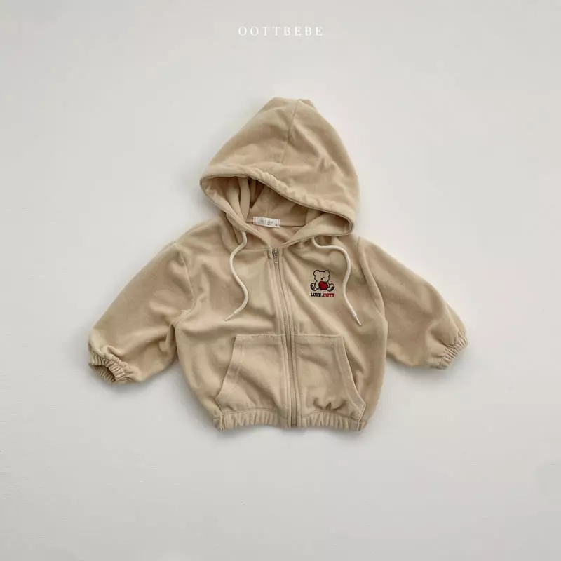 Oott Bebe - Korean Children Fashion - #fashionkids - Terry Lover Hoddy Zip-up - 10