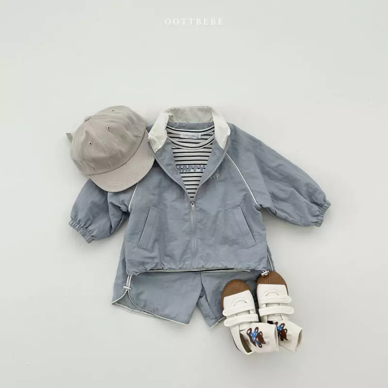 Oott Bebe - Korean Children Fashion - #discoveringself - Hi Of Zip-up Set - 4