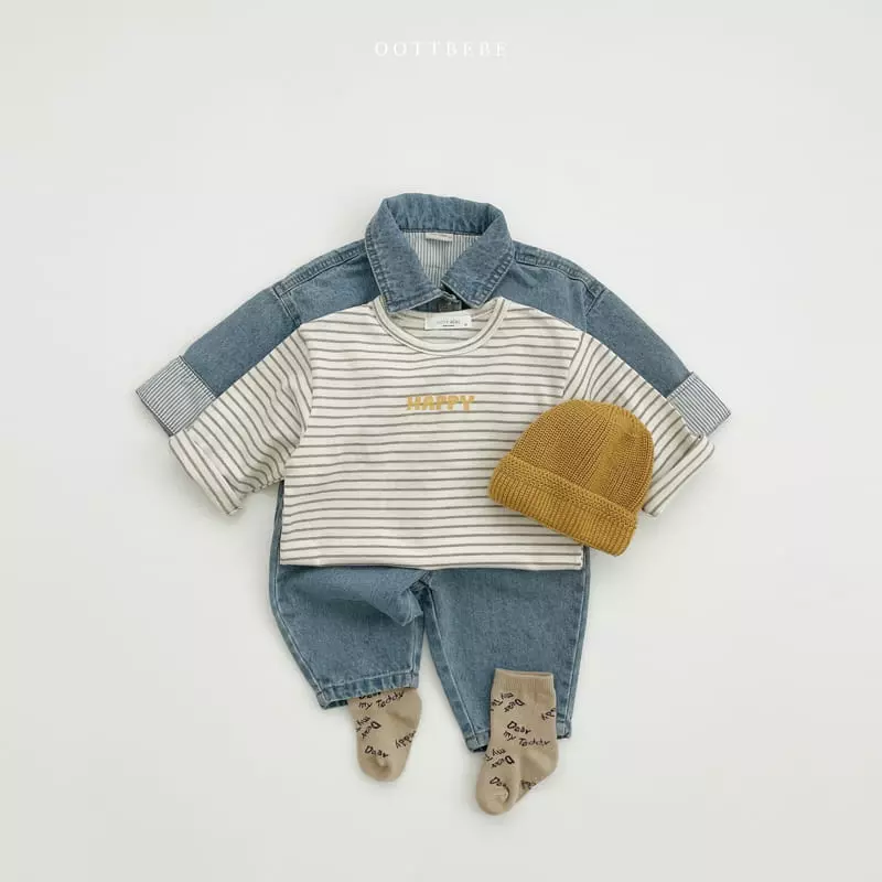 Oott Bebe - Korean Children Fashion - #fashionkids - Happy Tee - 3
