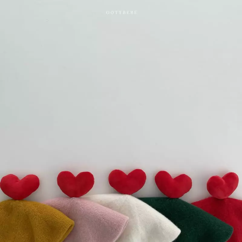 Oott Bebe - Korean Children Fashion - #fashionkids - Heart Beret Hat Color
