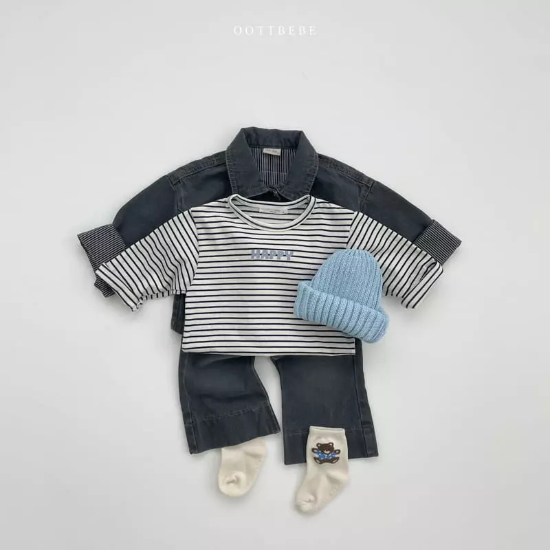 Oott Bebe - Korean Children Fashion - #fashionkids - Happy Tee - 4