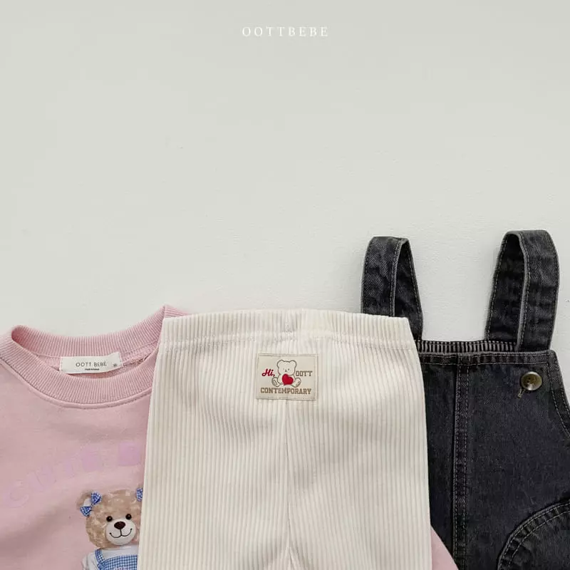 Oott Bebe - Korean Children Fashion - #kidsshorts - Oott Rib Leggings - 8