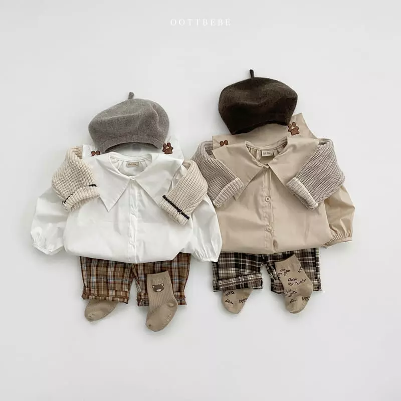 Oott Bebe - Korean Children Fashion - #kidsshorts - Hug Bear Blouse - 9