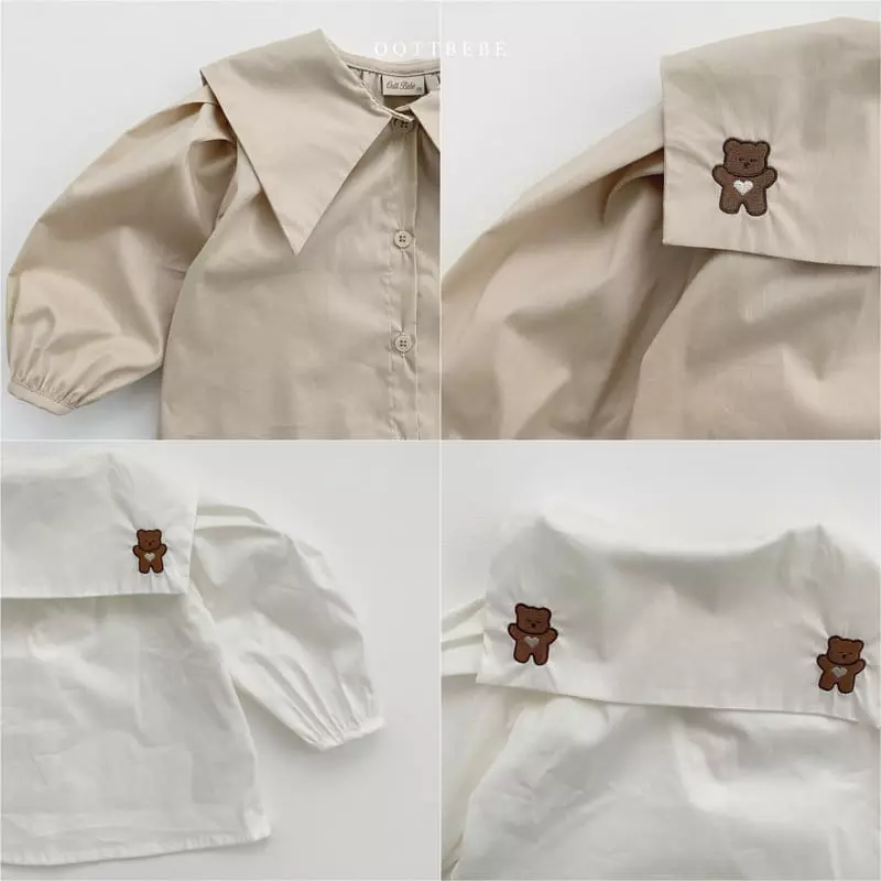 Oott Bebe - Korean Children Fashion - #kidsstore - Hug Bear Blouse - 10