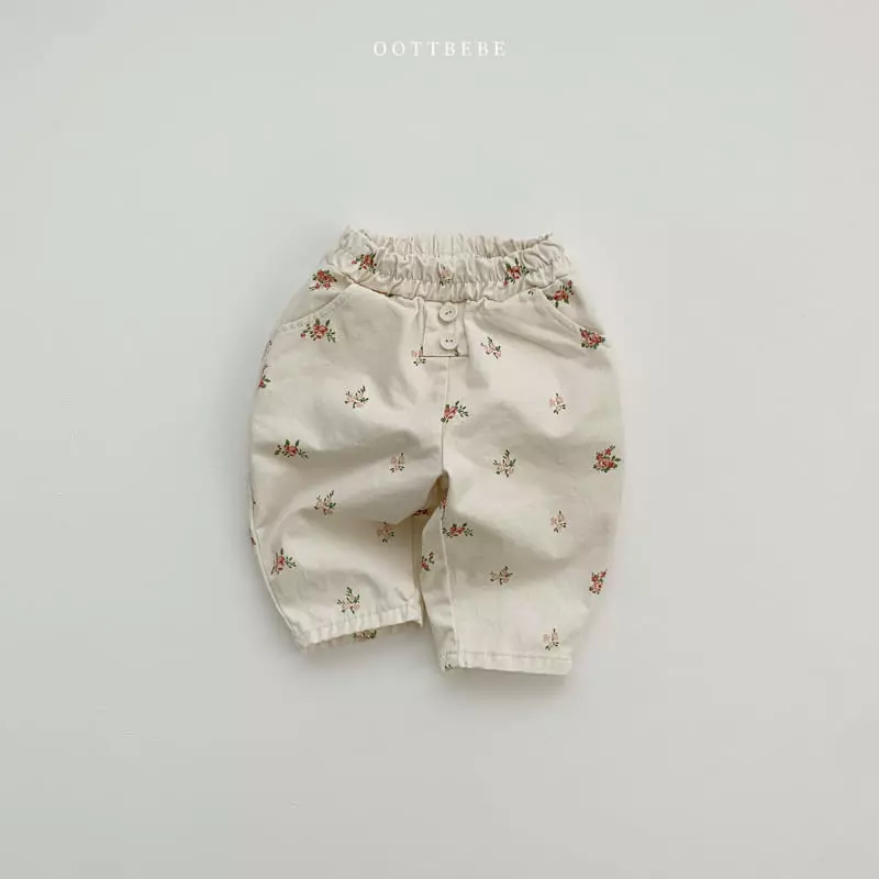Oott Bebe - Korean Children Fashion - #kidsstore - Flower PAnts