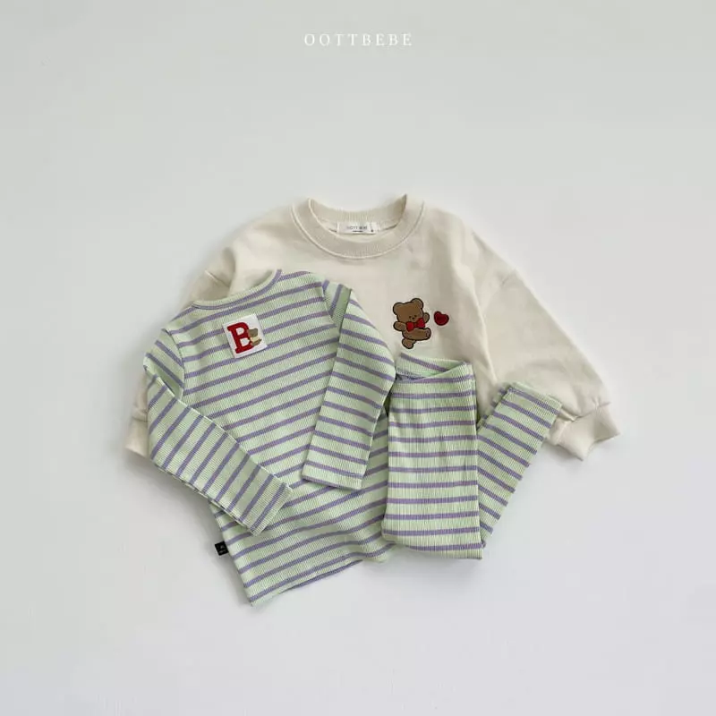Oott Bebe - Korean Children Fashion - #kidzfashiontrend - Shabet Rib Easywear Set - 7