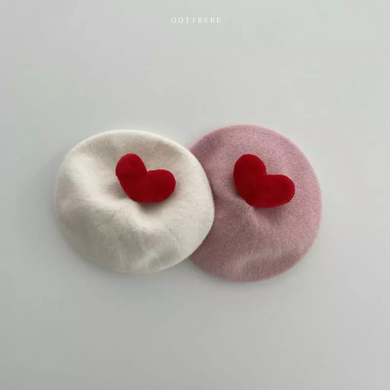 Oott Bebe - Korean Children Fashion - #kidsstore - Heart Beret Hat Color - 4