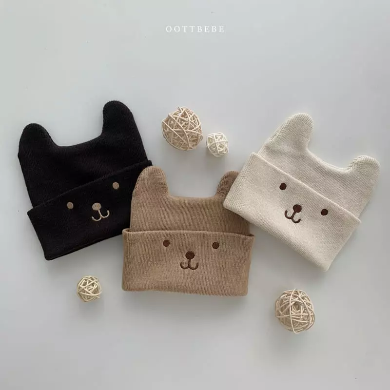 Oott Bebe - Korean Children Fashion - #kidzfashiontrend - Bear Beanie