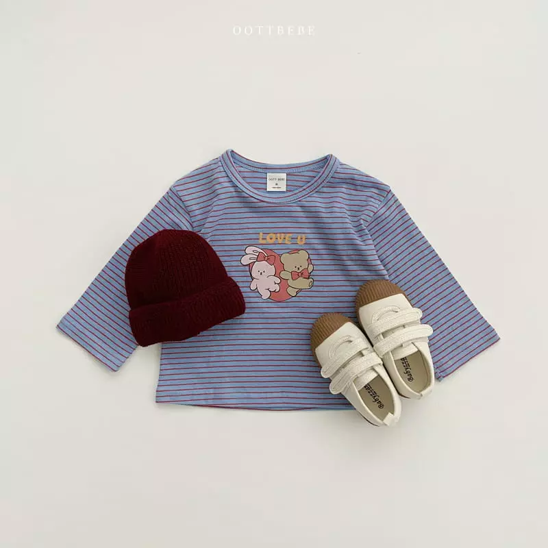 Oott Bebe - Korean Children Fashion - #Kfashion4kids - Love Piping Tee - 4
