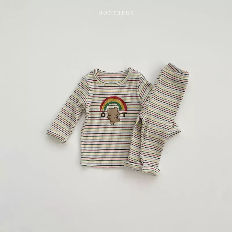 Oott Bebe - Korean Children Fashion - #littlefashionista - Rainbow Easywear Set - 10