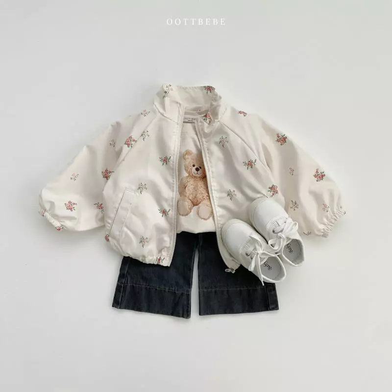Oott Bebe - Korean Children Fashion - #littlefashionista - Flower Windbreaker - 3