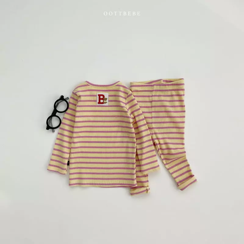 Oott Bebe - Korean Children Fashion - #magicofchildhood - Shabet Rib Easywear Set - 10