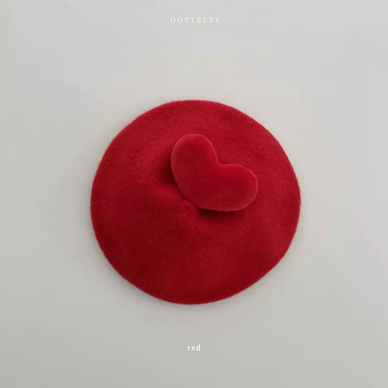 Oott Bebe - Korean Children Fashion - #minifashionista - Heart Beret Hat Color - 8