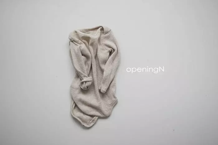 Opening & - Korean Baby Fashion - #babyfever - bebe Original Waffle Bodysuit - 2