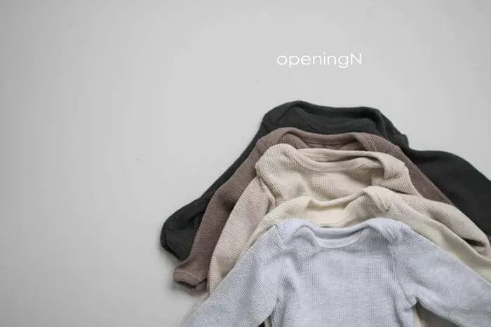 Opening & - Korean Baby Fashion - #babyoutfit - bebe Original Waffle Bodysuit - 7