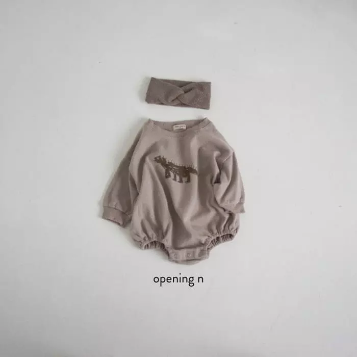 Opening & - Korean Baby Fashion - #babyoutfit - Bebe Stone Age Bodysuit - 5