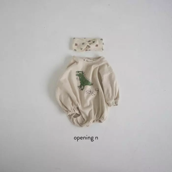 Opening & - Korean Baby Fashion - #babywear - Bebe Stone Age Bodysuit - 6