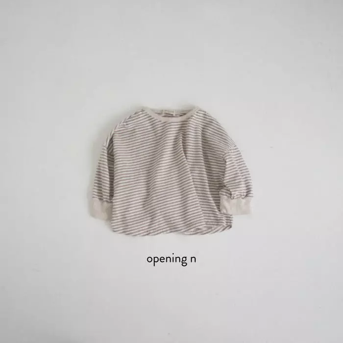 Opening & - Korean Children Fashion - #Kfashion4kids - Cotton Stripes Top