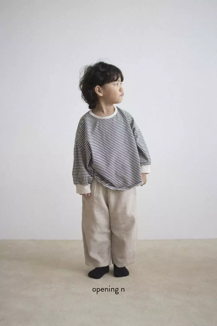 Opening & - Korean Children Fashion - #childofig - Cotton Stripes Top - 7