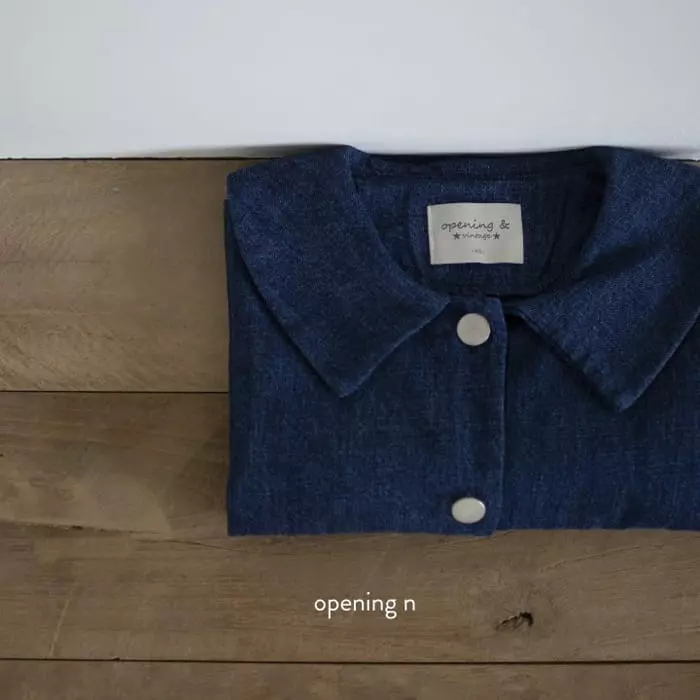 Opening & - Korean Children Fashion - #designkidswear - Denim Collar Jaccket - 2