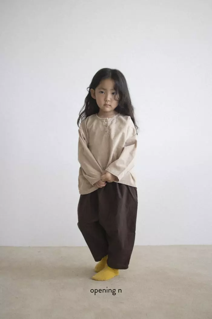 Opening & - Korean Children Fashion - #childrensboutique - Beige Pants - 4