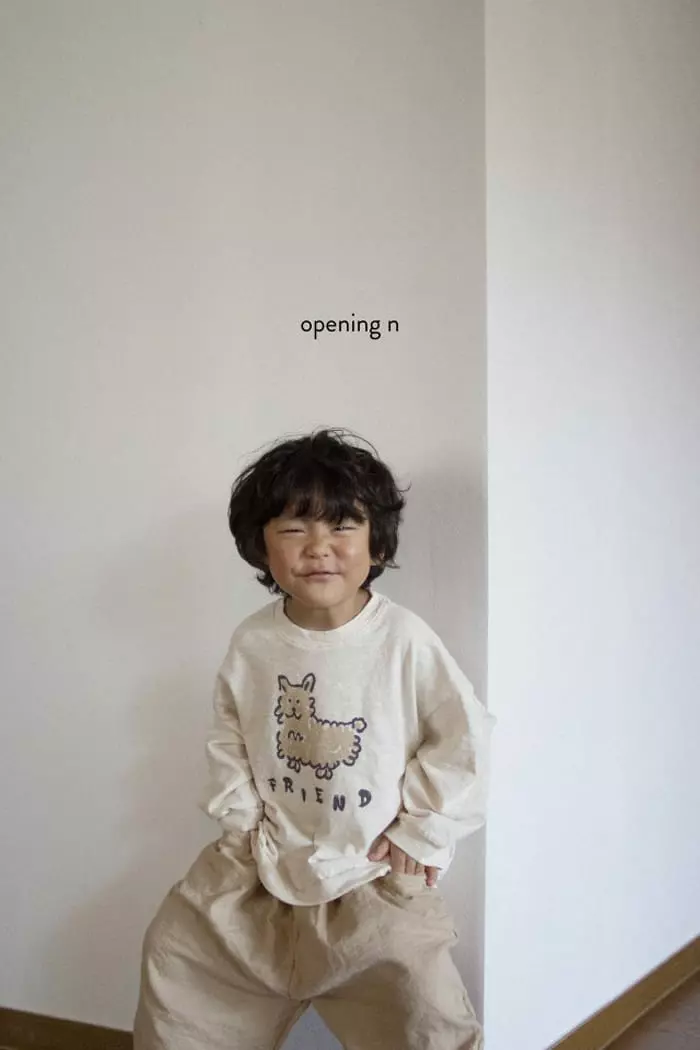 Opening & - Korean Children Fashion - #discoveringself - Puppy Slub Tee - 8