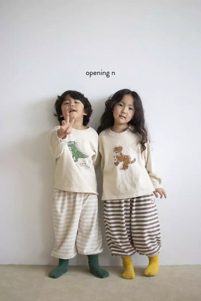 Opening & - Korean Children Fashion - #designkidswear - Terry Stripes Pants - 4