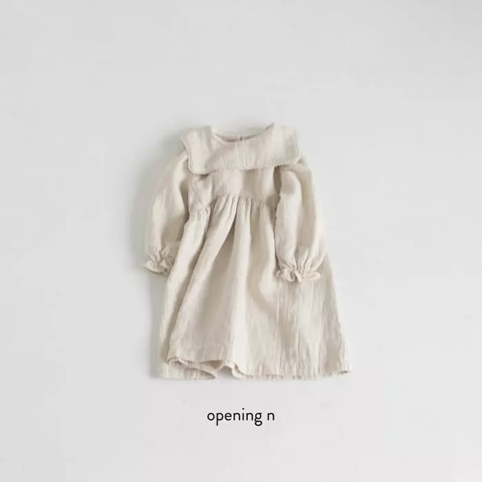Opening & - Korean Children Fashion - #fashionkids - Natural One-piece - 2
