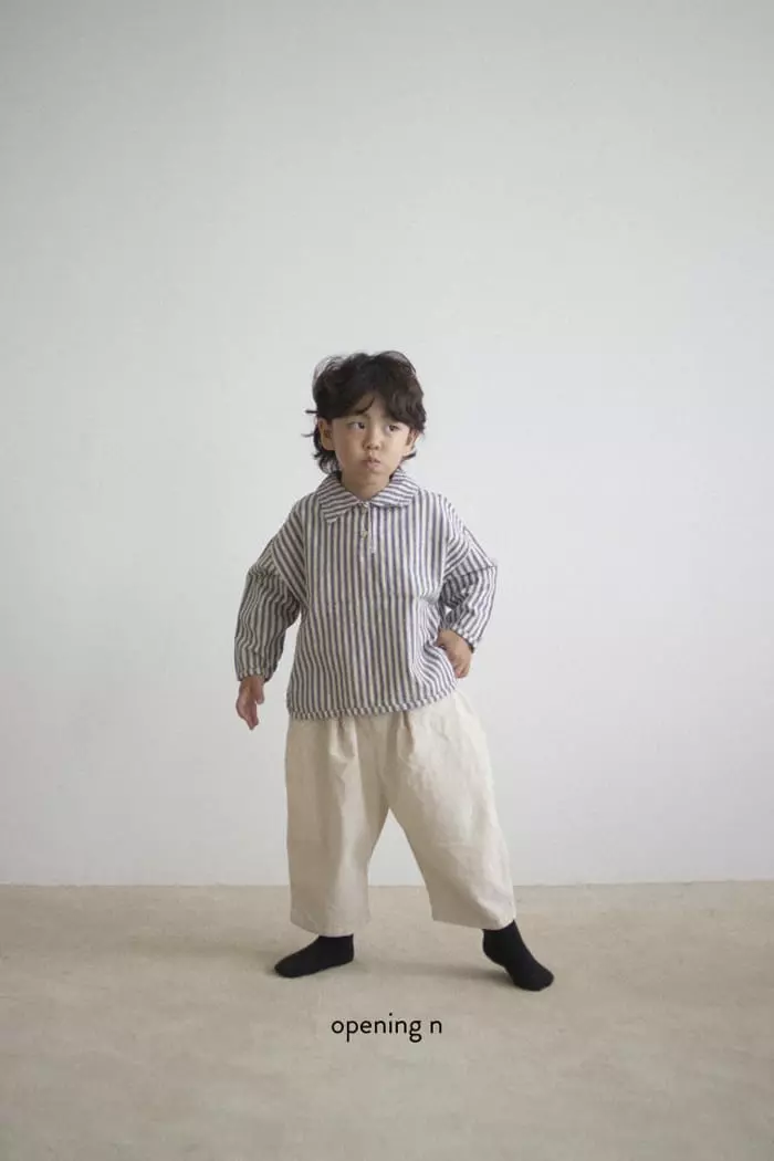 Opening & - Korean Children Fashion - #kidsshorts - Sando Stripes Shirt - 12