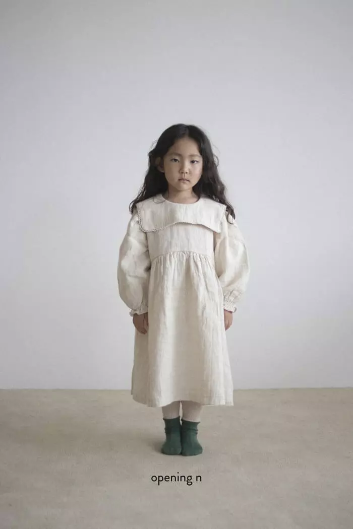 Opening & - Korean Children Fashion - #kidsshorts - Natural One-piece - 3