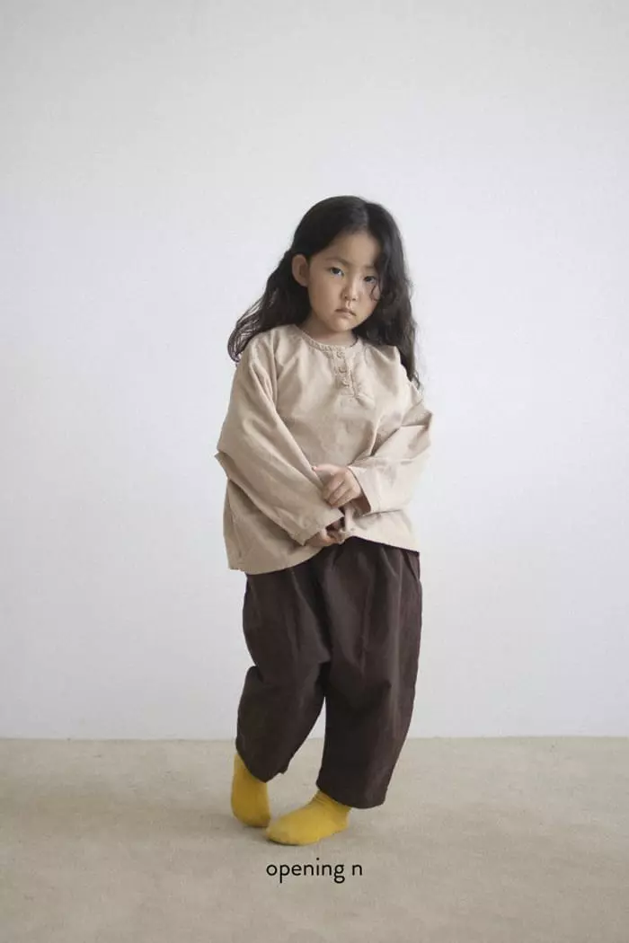 Opening & - Korean Children Fashion - #kidsshorts - Beige Pants - 7