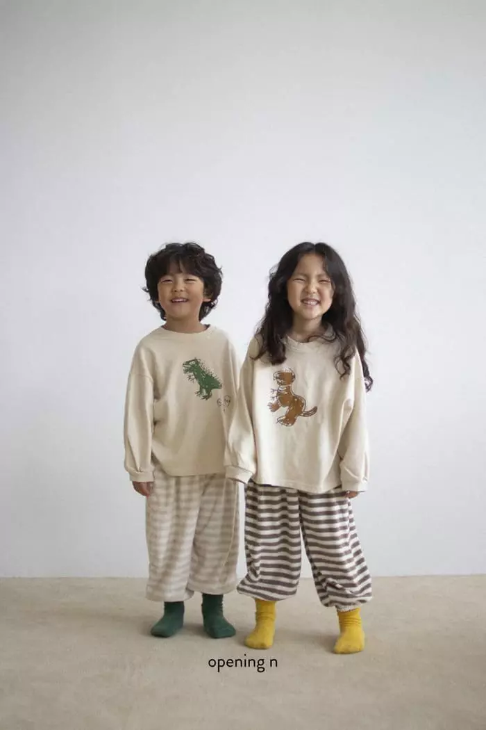 Opening & - Korean Children Fashion - #kidsstore - Terry Stripes Pants - 7
