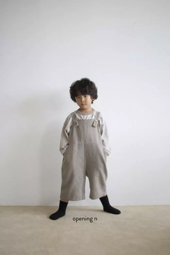 Opening & - Korean Children Fashion - #kidsshorts - Caramel Dungarees Pants - 4