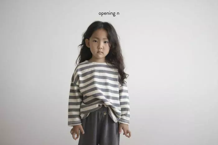 Opening & - Korean Children Fashion - #kidzfashiontrend - Big Stripes Tee - 11