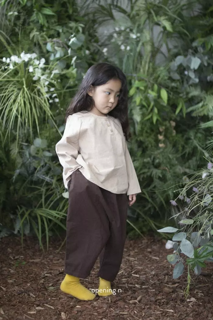 Opening & - Korean Children Fashion - #kidzfashiontrend - Beige Pants - 9