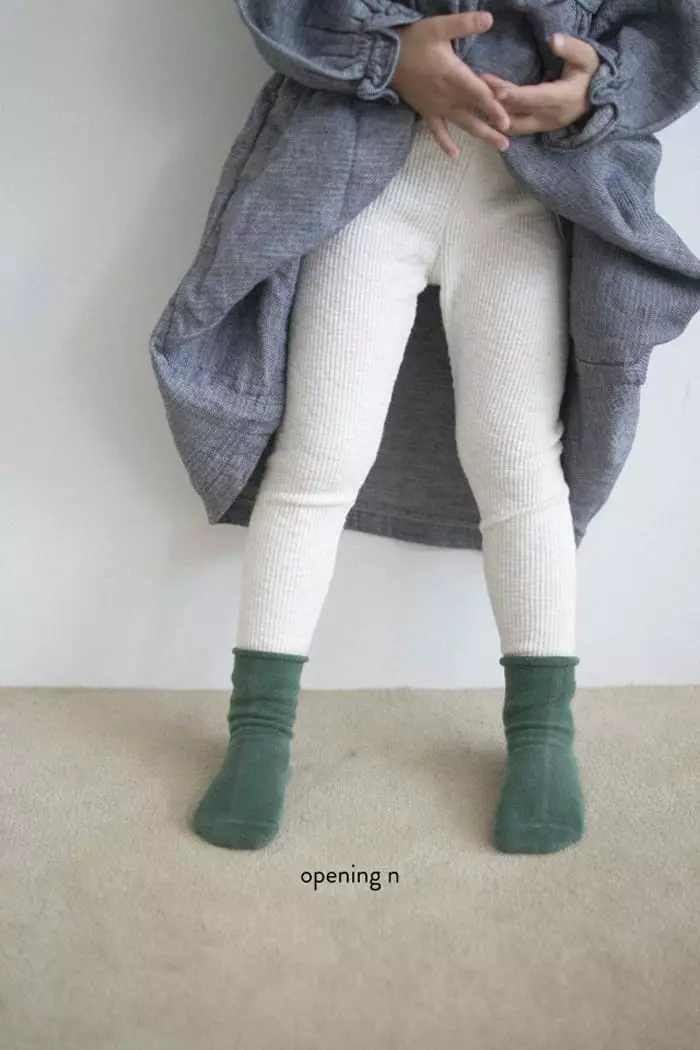 Opening & - Korean Children Fashion - #littlefashionista - Cotton Stripes Leggings - 3