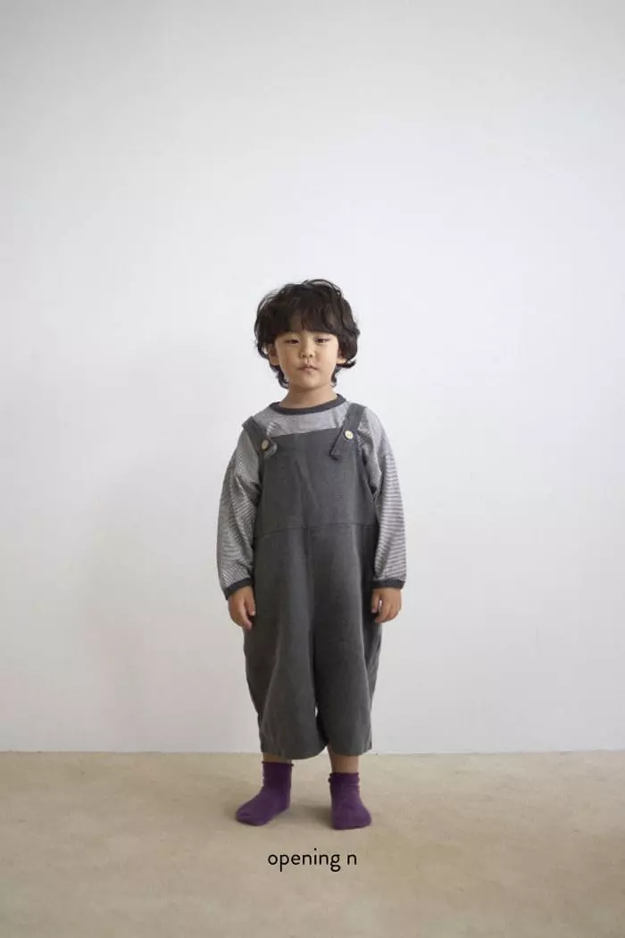 Opening & - Korean Children Fashion - #littlefashionista - Caramel Dungarees Pants - 7