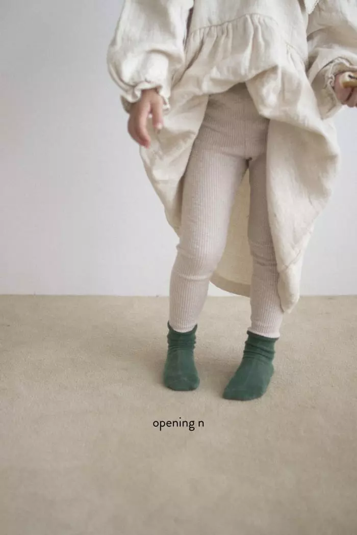 Opening & - Korean Children Fashion - #littlefashionista - Cotton Stripes Leggings - 4