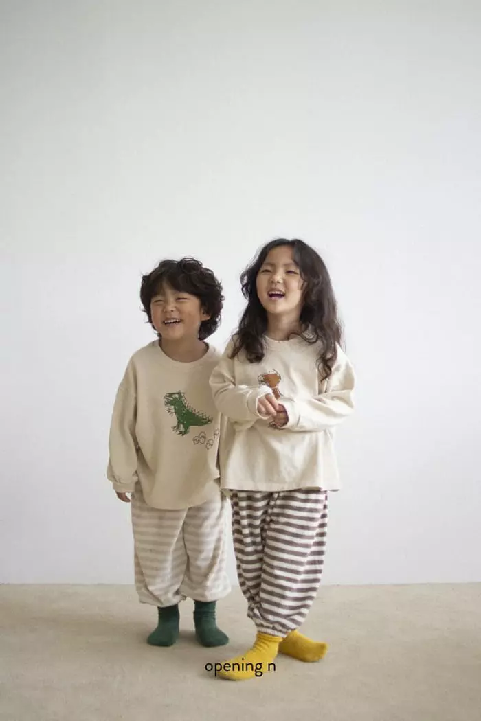 Opening & - Korean Children Fashion - #magicofchildhood - Terry Stripes Pants - 11
