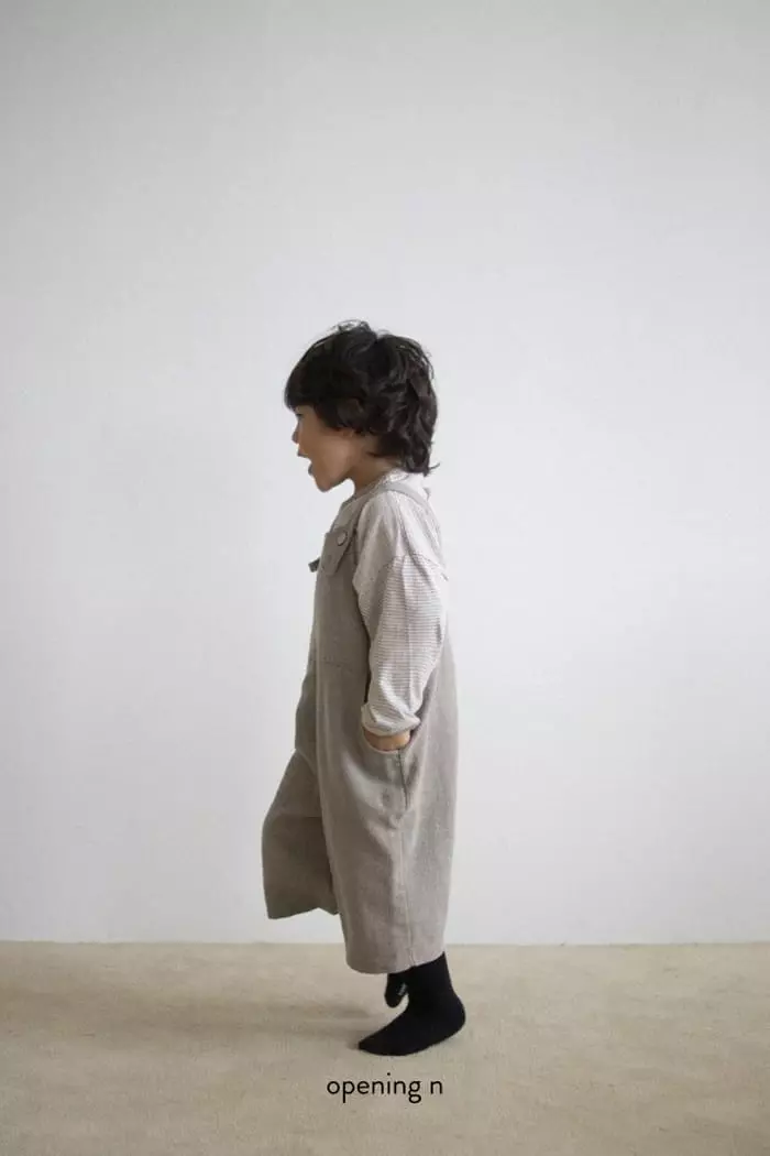 Opening & - Korean Children Fashion - #magicofchildhood - Caramel Dungarees Pants - 8