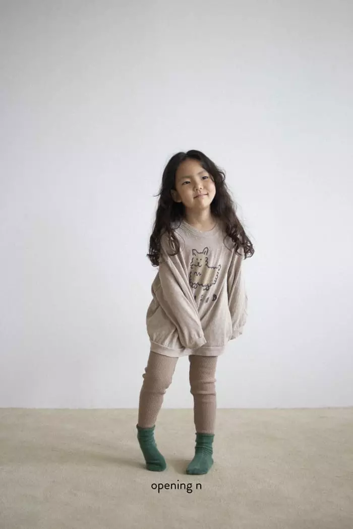 Opening & - Korean Children Fashion - #prettylittlegirls - Puppy Slub Tee - 3