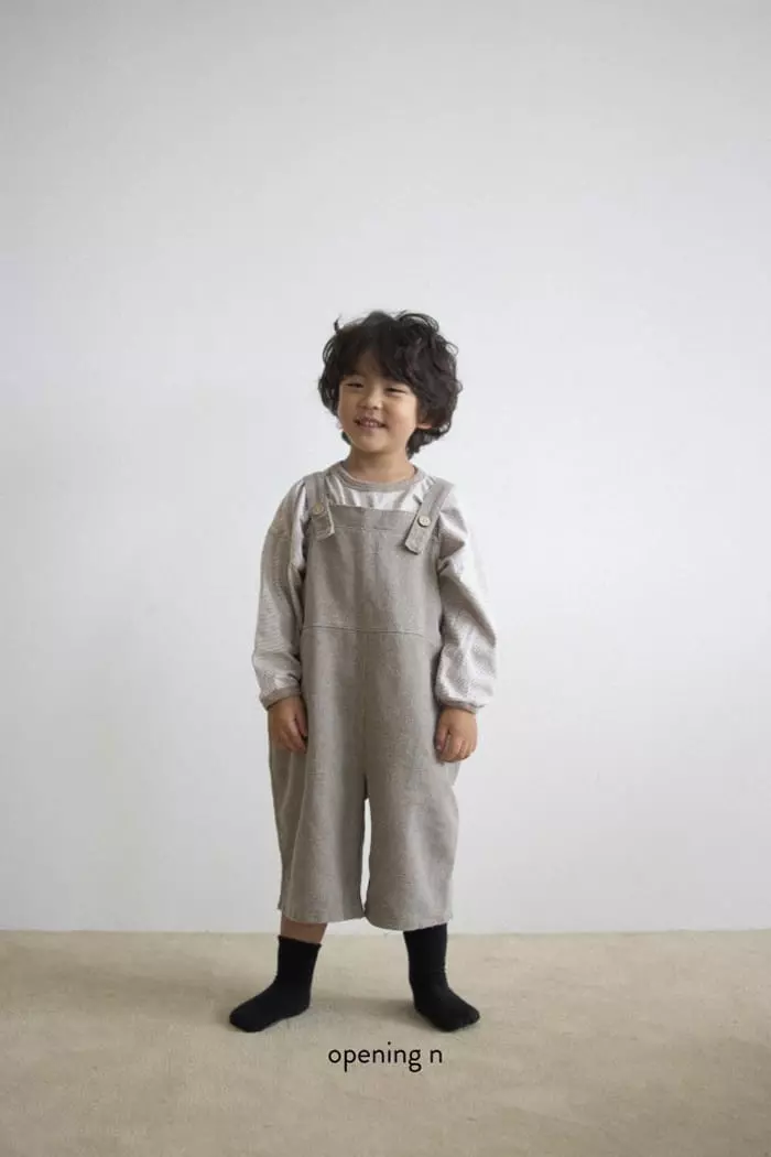 Opening & - Korean Children Fashion - #prettylittlegirls - Caramel Dungarees Pants - 10