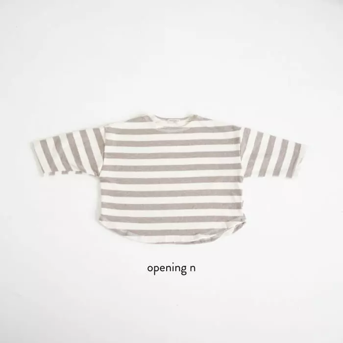 Opening & - Korean Children Fashion - #todddlerfashion - Big Stripes Tee