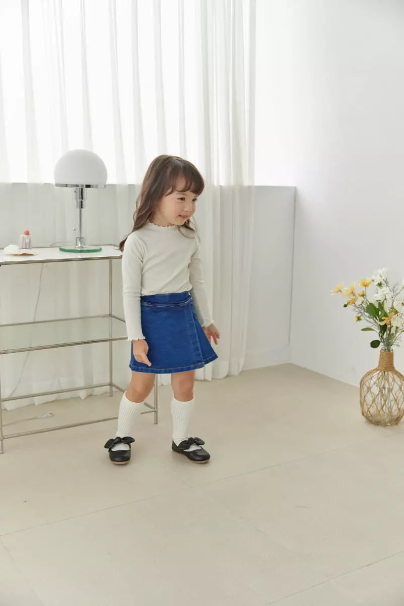 Orange Mom - Korean Children Fashion - #childofig - Span Wrap Skirt Pants - 5