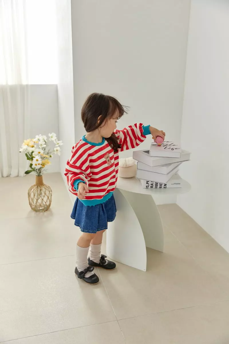 Orange Mom - Korean Children Fashion - #childofig - Stripes Color Tee - 2