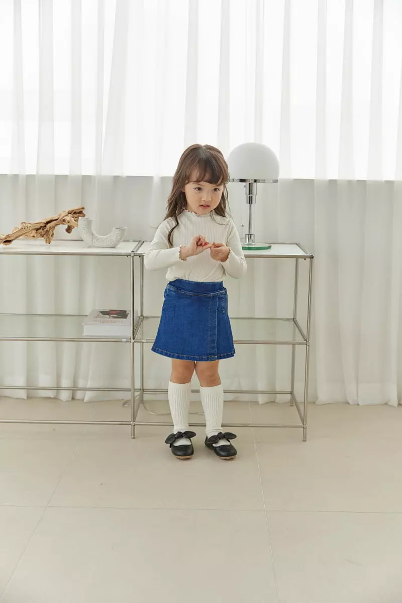 Orange Mom - Korean Children Fashion - #childrensboutique - Span Wrap Skirt Pants - 6