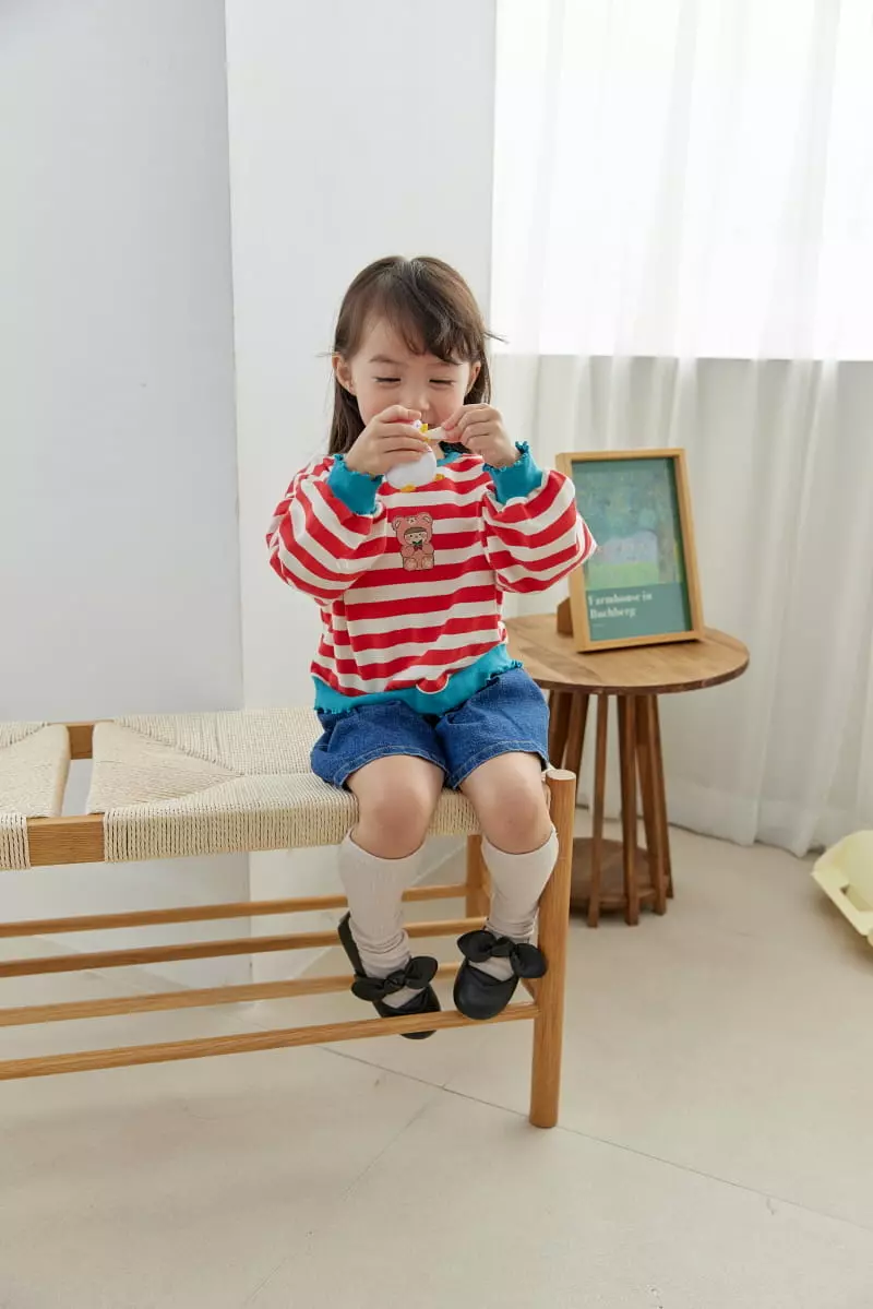 Orange Mom - Korean Children Fashion - #designkidswear - Stripes Color Tee - 4