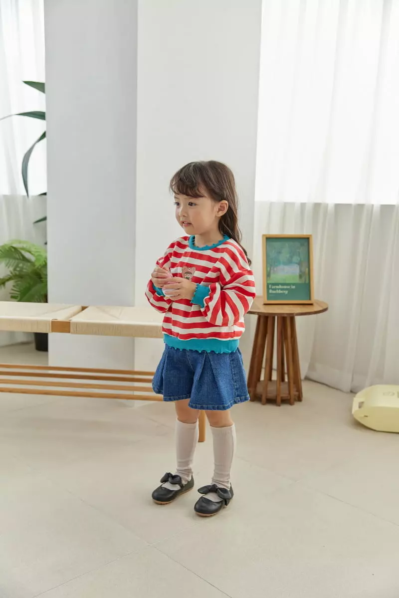 Orange Mom - Korean Children Fashion - #fashionkids - Stripes Color Tee - 5